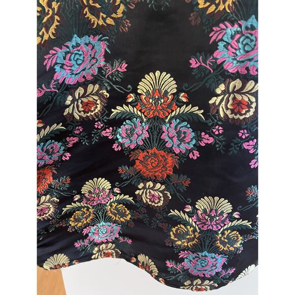 Zara Trafuluc Vtg Juniors Mini Dress 26 Black Brocade Strappy Y2K Party Resort - Picture 9 of 9